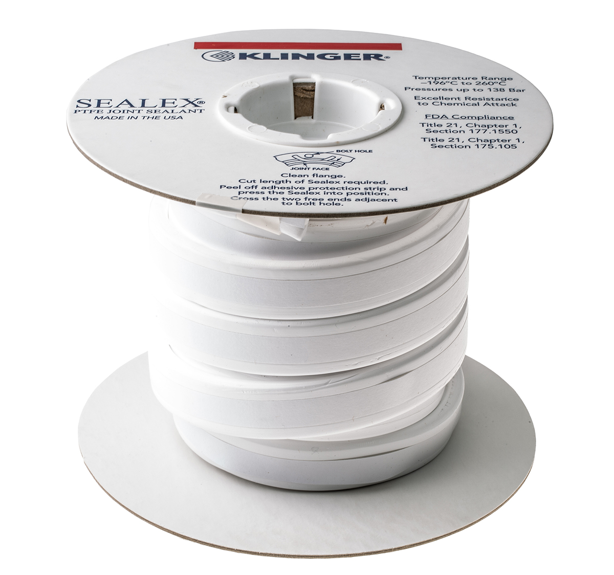 Klinger White PTFE Tape, 5 m x 20mm x 7 mm