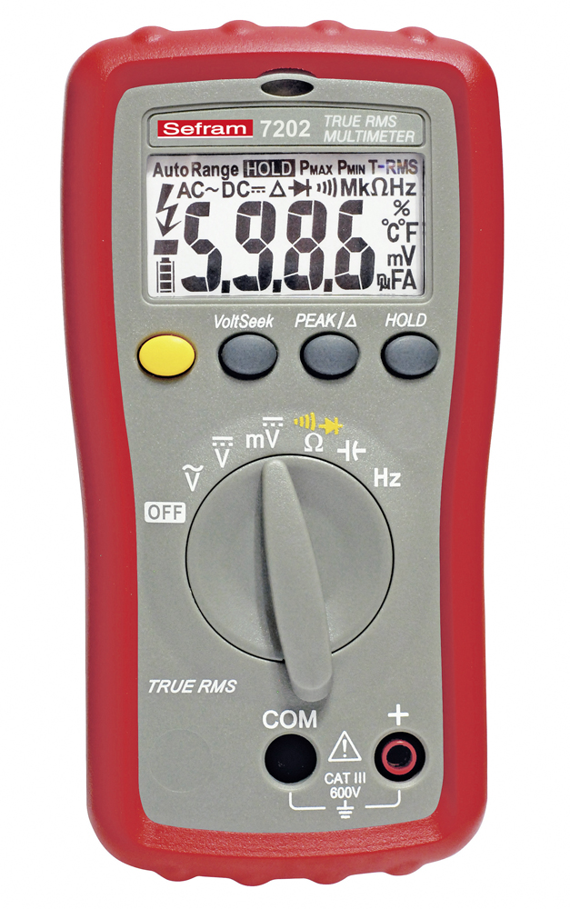 Sefram 720X Handheld Digital Multimeter True RMS, 10 A ac, 10 A dc, 600 V ac - RSCAL Calibrated