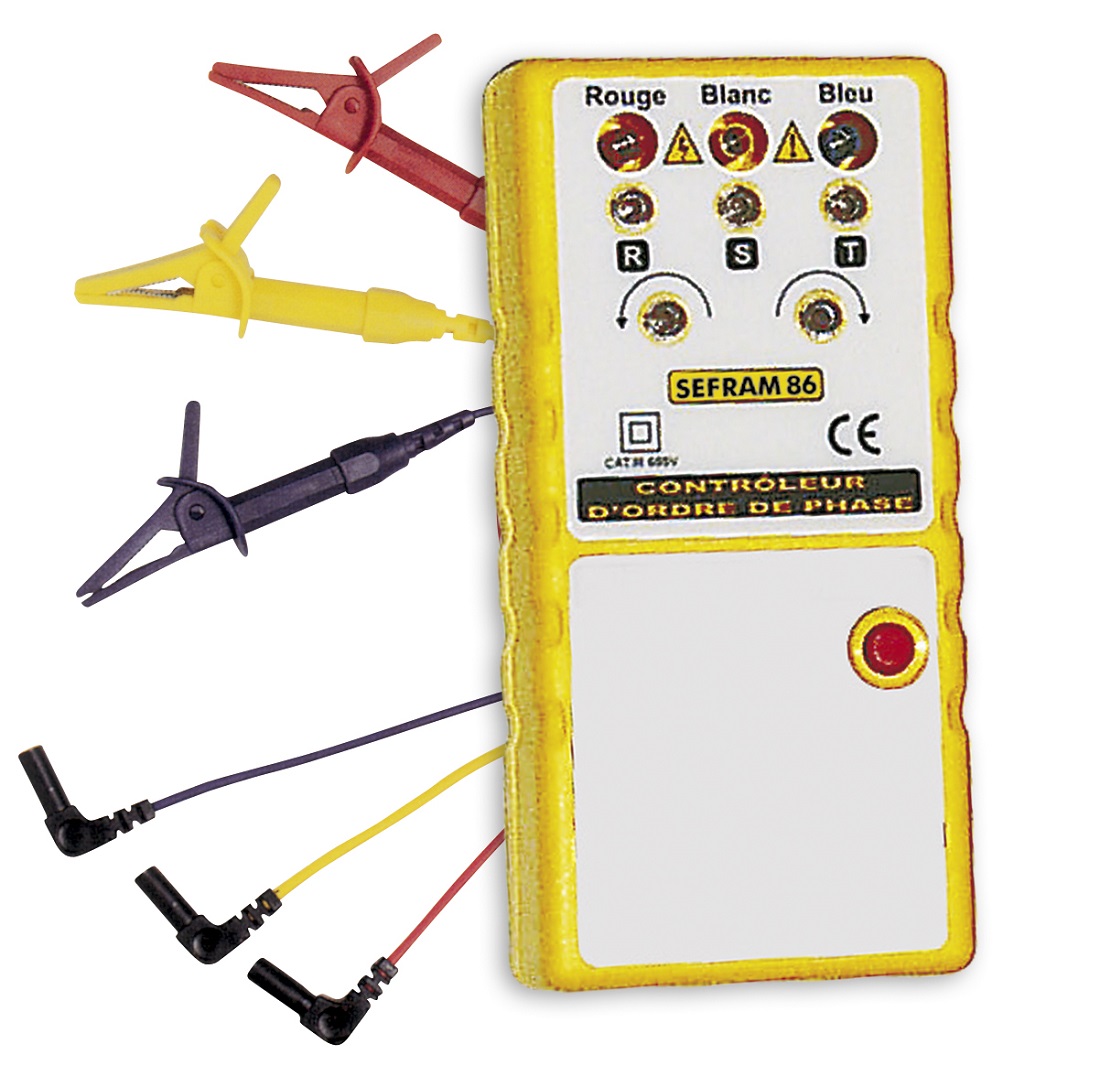 Sefram SEFRAM86 Phase Rotation Tester, 70 Hz Max, 600V ac Max Non-Contact