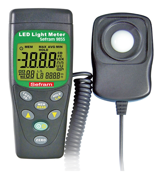 Sefram Light Meter, 40lx to 400000 lx, ±3 %
