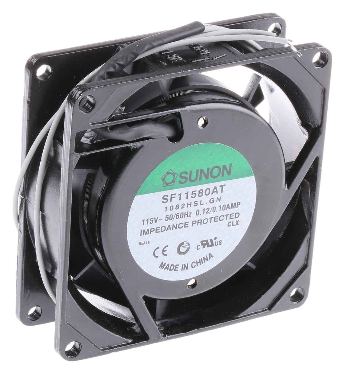 Sunon SF Series Axial Fan, 115V ac, 28.9 m³/h, 11 W, 100 mA Max 80 mm, 80mm, 25 mm