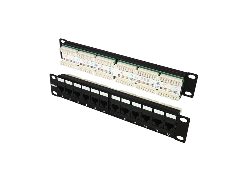 TUK Limited SF Series Cat6 12 Port RJ45 Patch Panel 1 U Black
