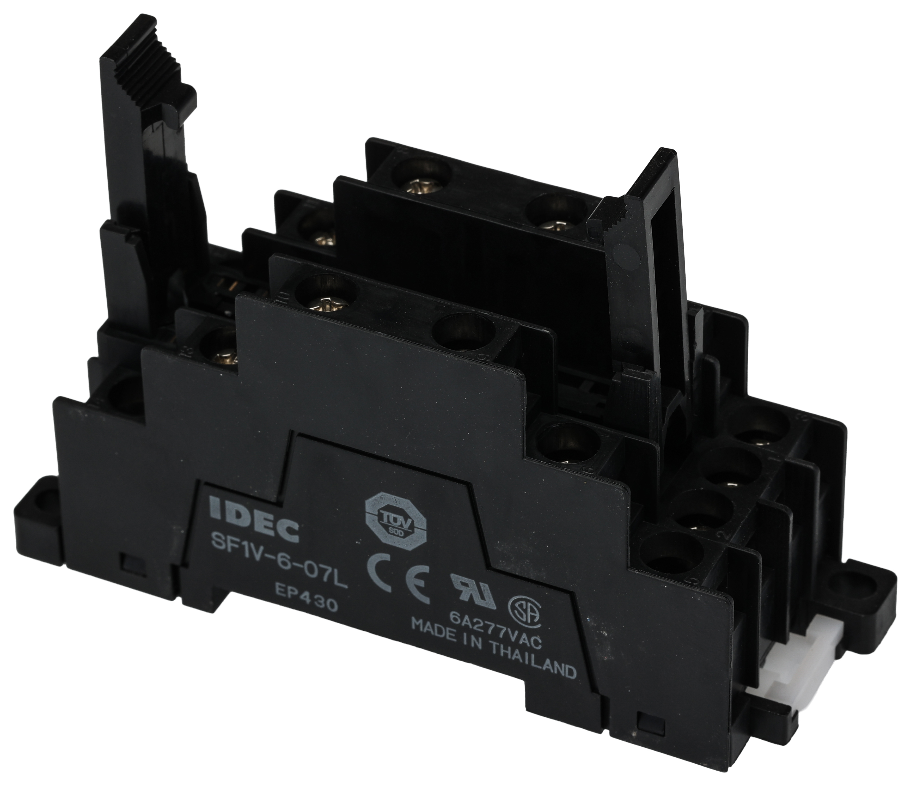 Idec SF1V 6 Way 250V ac DIN Rail Relay Socket, for use with RF1V