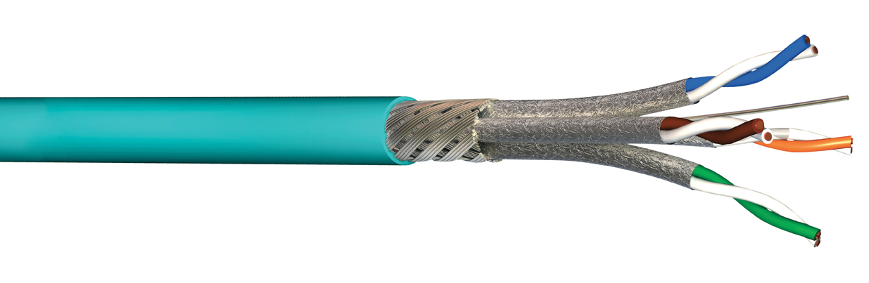 AXINDUS SF20004 Series 4 Core, 23 AWG CSA Screened, 8.1 mm OD, 500 m, Green
