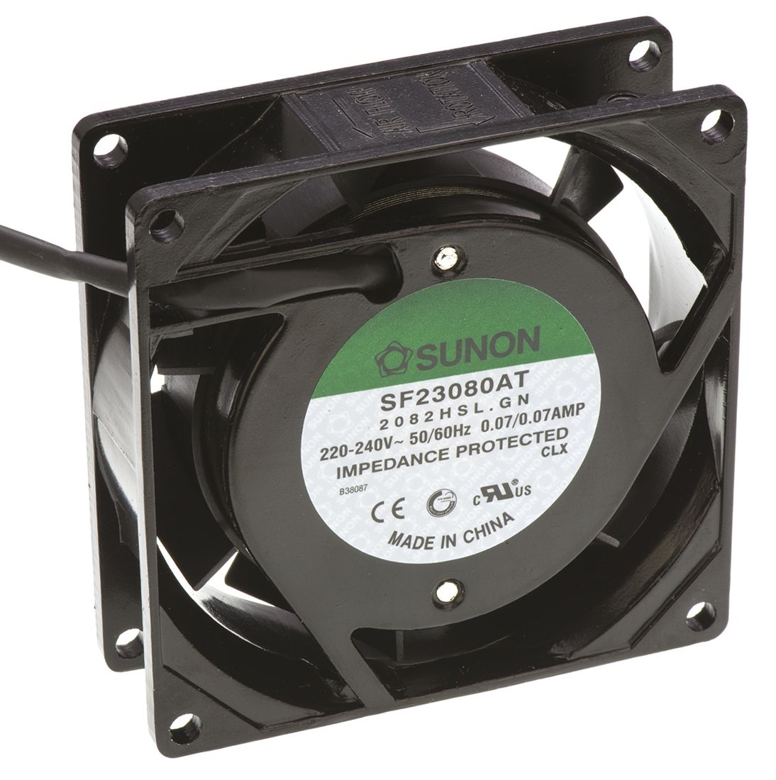 Sunon SF Series Axial Fan, 230V ac, 28.9 m³/h, 13.5 W, 70 mA Max 80 mm, 80mm, 25 mm