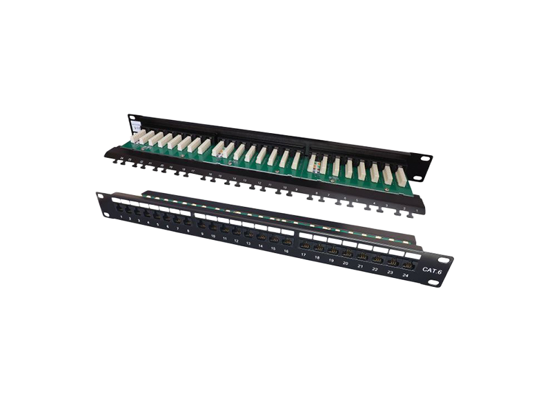 TUK Limited SF24 Series Cat6 24 Port RJ45 Patch Panel UTP 1 U Black