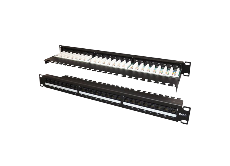 TUK Limited SF24 Series Cat6 24 Port RJ45 Patch Panel UTP 1 U Black