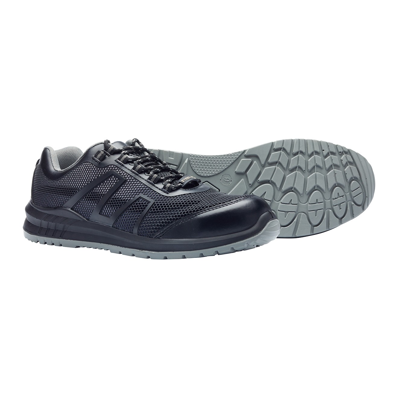 sf96-07 Blackrock SF96 Unisex Black Steel Safety Trainer, UK 7, EU 41