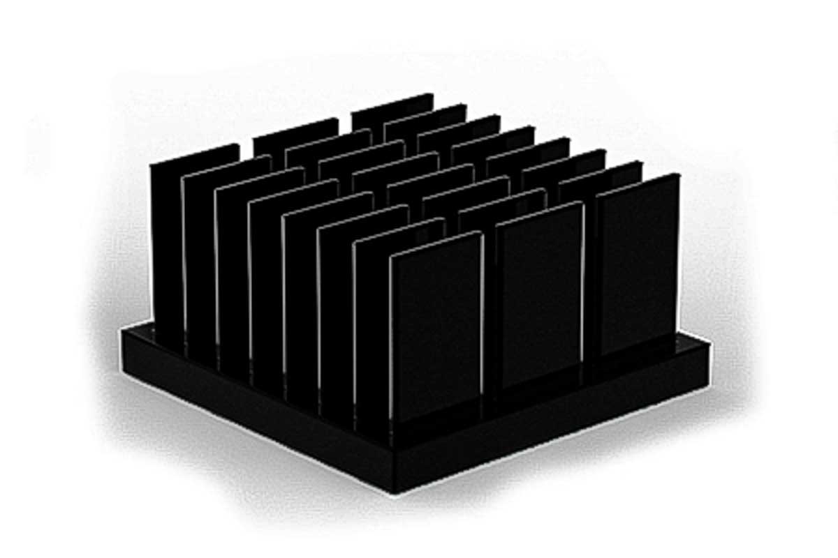 SPREADFAST Heatsink, Universal Square Alu 10 mm 19 mm 19mm