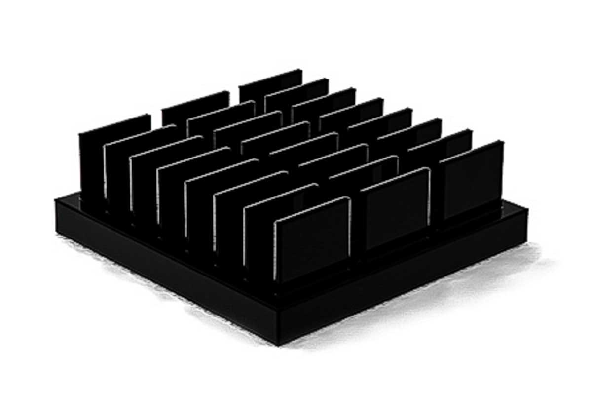 SPREADFAST Heatsink, Universal Square Alu 21 mm 45 mm 45mm