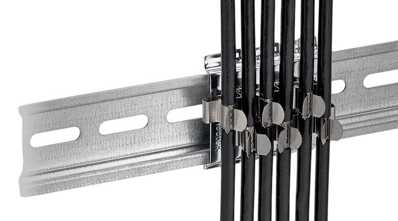 Icotek Silver Spring Steel Cable Clamp, 6 mm Max. Bundle Clip 50.3 mm 15mm 22.2 mm