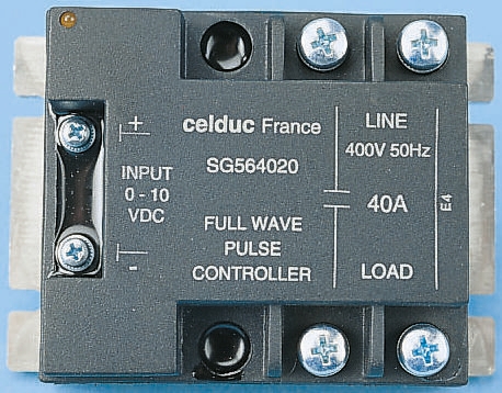 Celduc SG5-SWG5 Series Solid State Relay, 40 A Load, DIN Rail Mount, 400 V ac Load, 10V dc Control