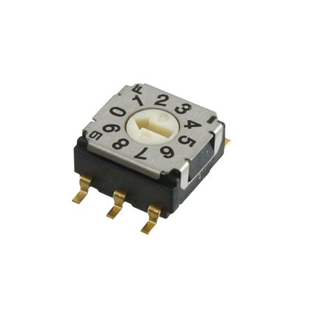 Nidec Components SH-7000, 10 Position SPDT Rotary Switch, 100mA, Gull Wing
