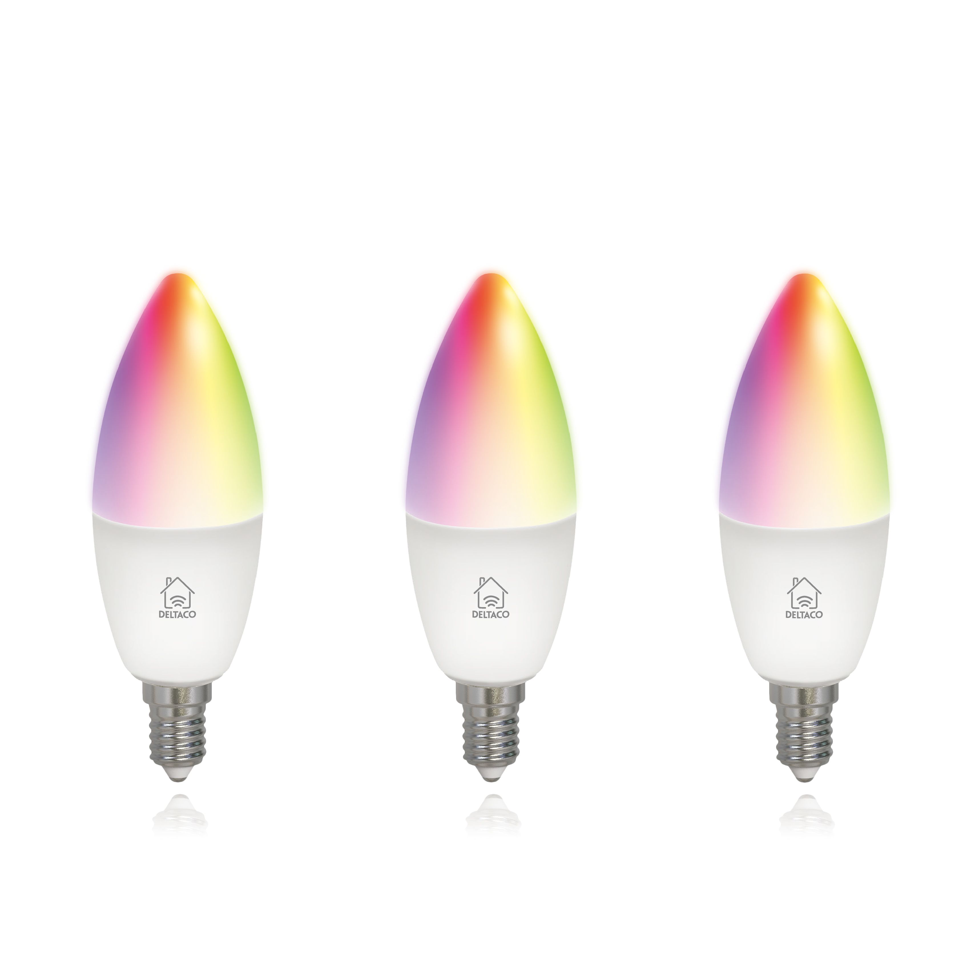 Deltaco 5 W E14 Smart Bulb, RGB, Warm White, Cool White, 6500k