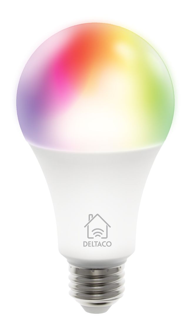 Deltaco 9 W E27 LED Smart Bulb, RGB, Warm White, Cool White, 6500k