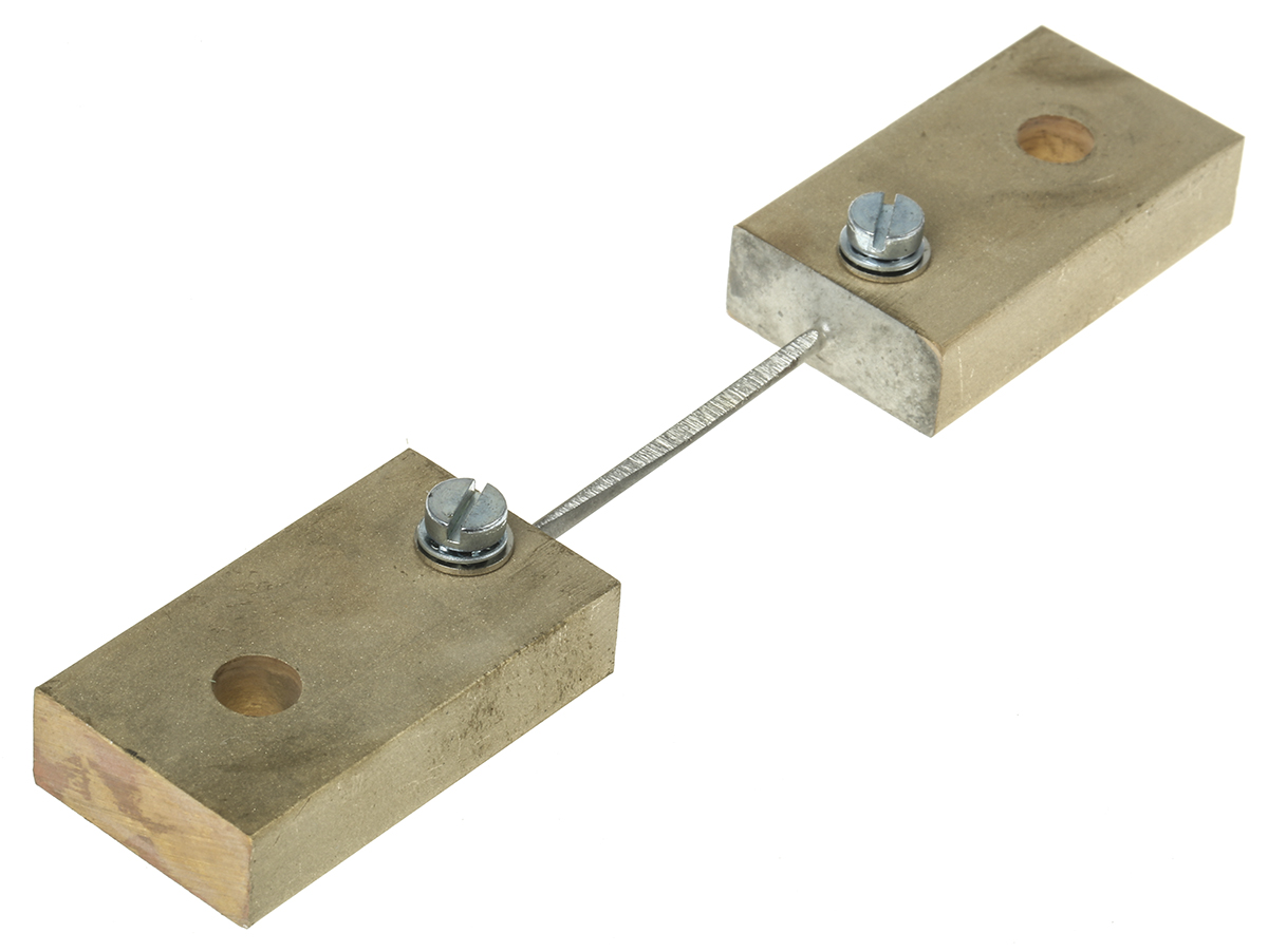 HOBUT Brass Ended Shunt, 10 A Max 60mV, ±1 % Accuracy