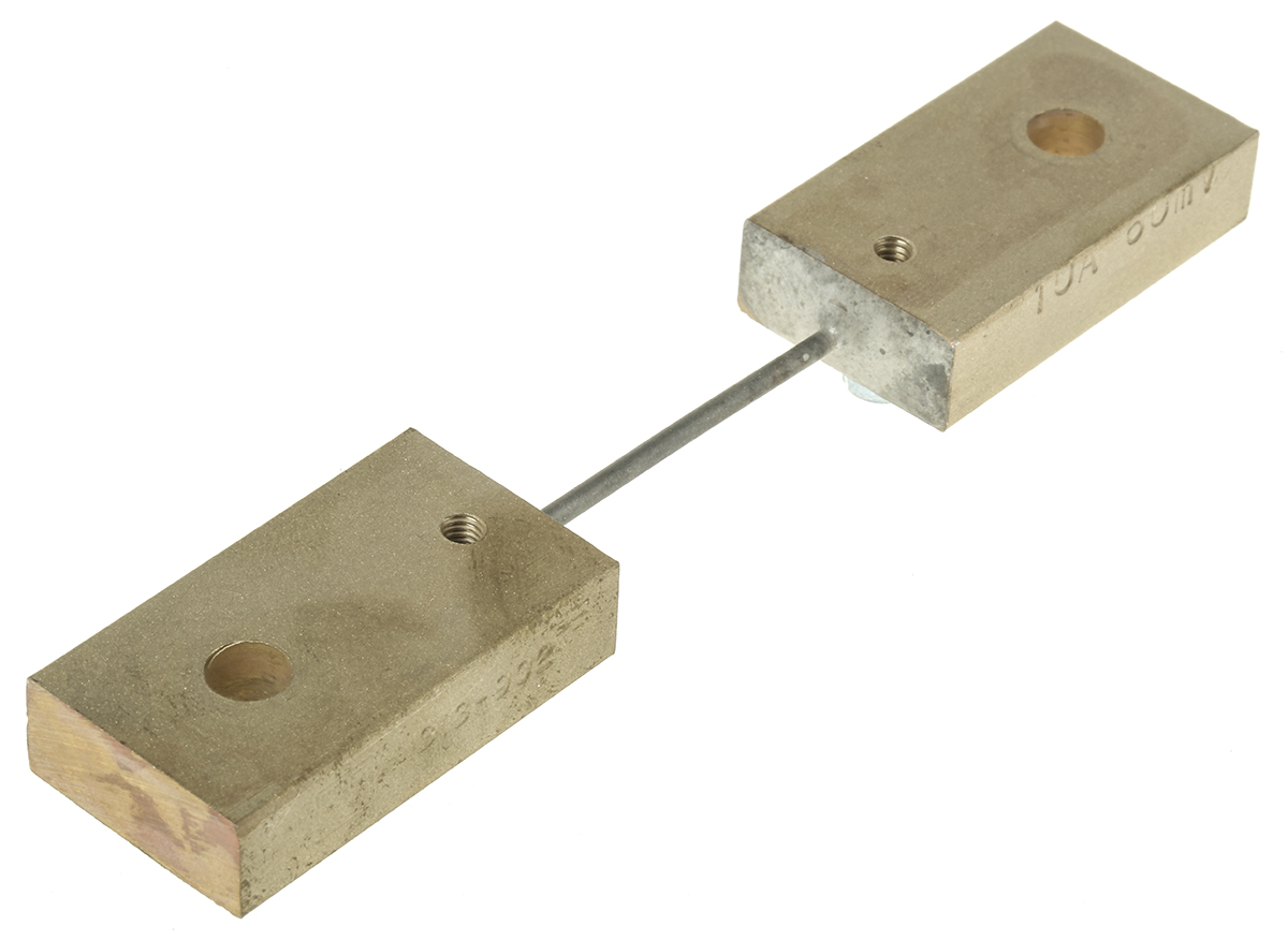 shb10a60 HOBUT Brass Ended Shunt, 10 A Max 60mV, ±1 % Accuracy