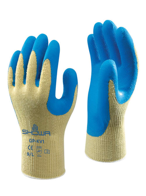 Showa GP-KV1 Yellow Kevlar Glove, Size 10, Latex Coating