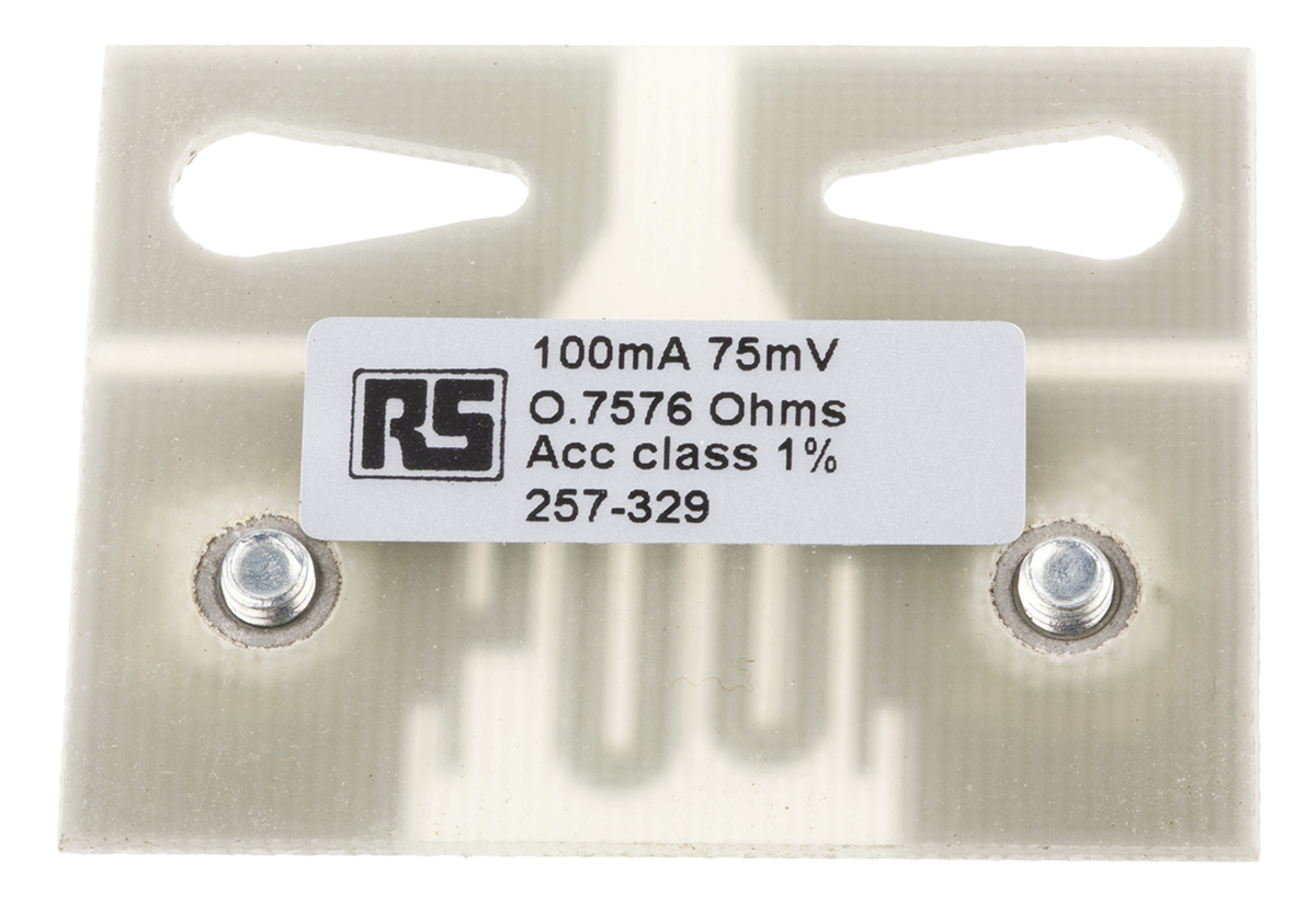 shr100ma75 HOBUT Plate Shunt, 100 mA Max 75mV, ±1.5 % Accuracy