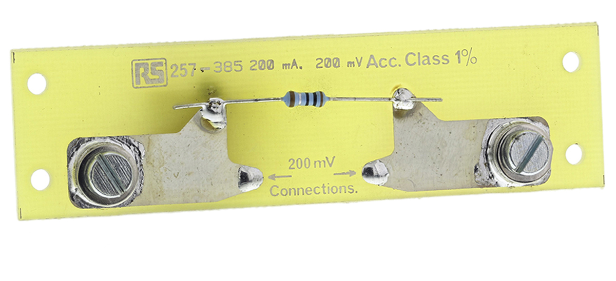 HOBUT Brass Ended Shunt, 200 mA Max 200mV, ±1 % Accuracy