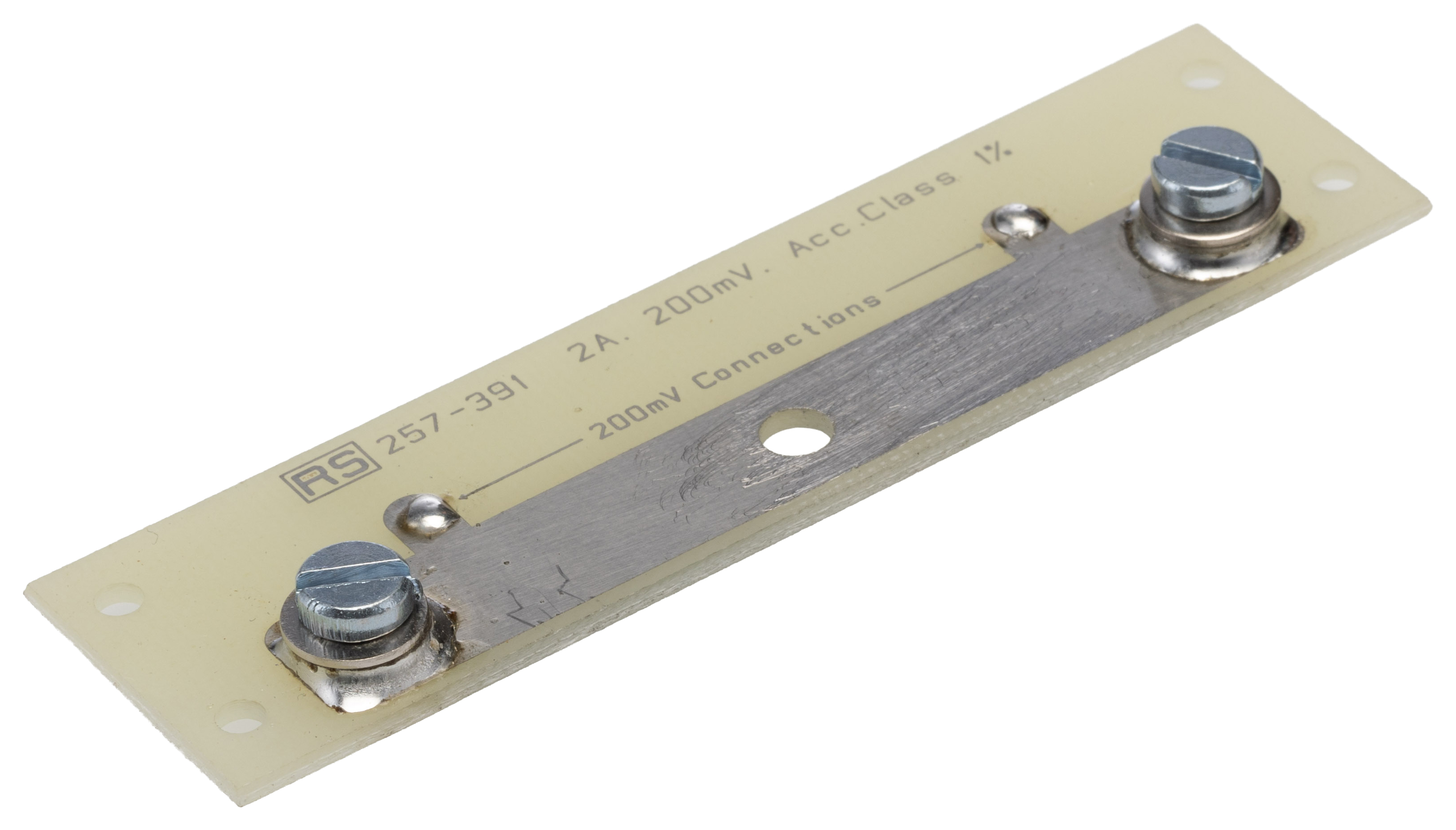 HOBUT Brass Ended Shunt, 2 A Max 200mV, ±1 % Accuracy