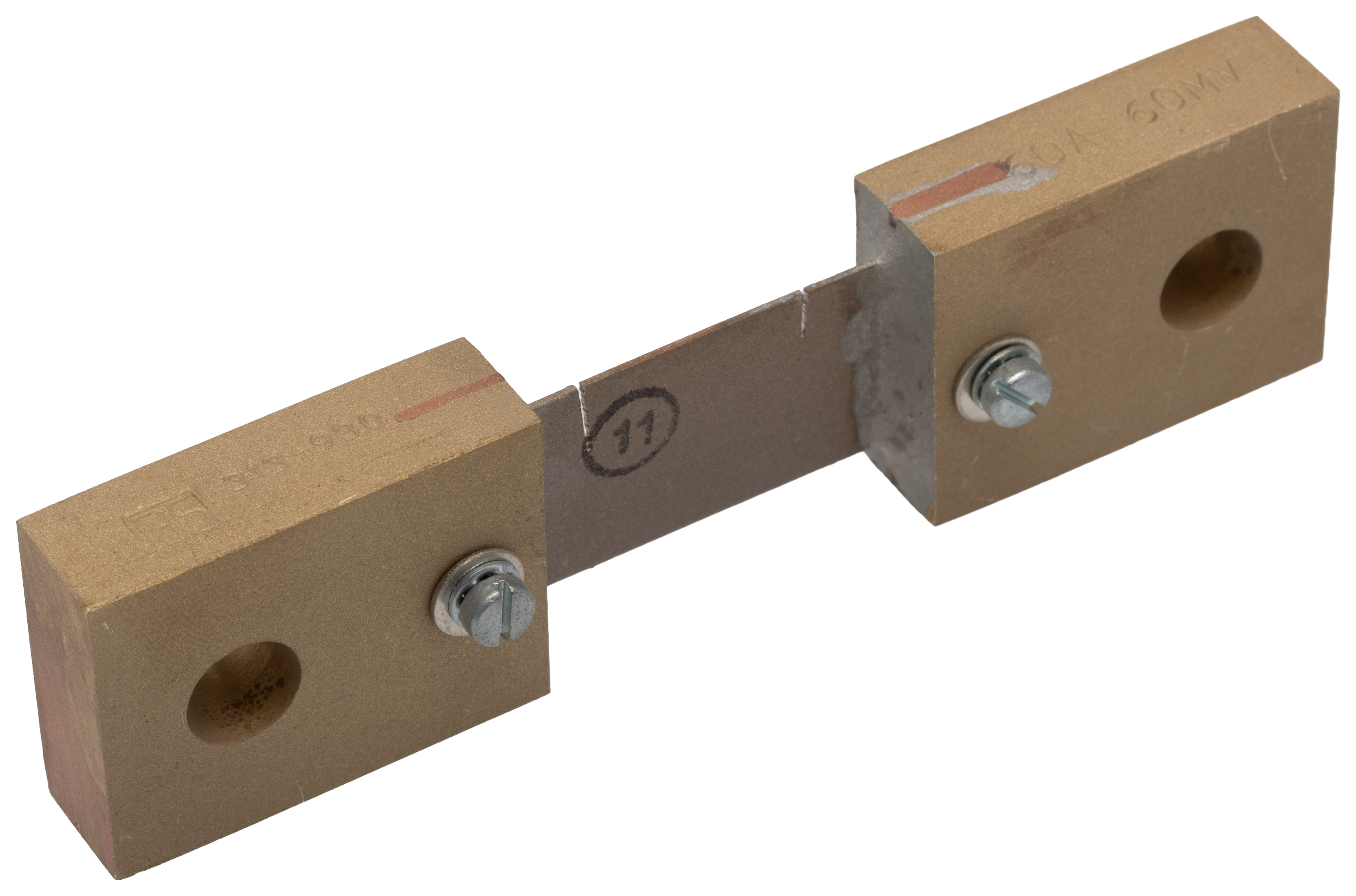 shr60a60 HOBUT Brass Ended Shunt, 60 A Max 60mV, ±1 % Accuracy