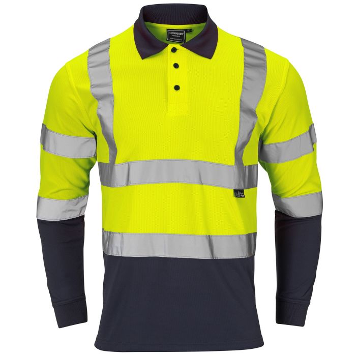 Supertouch SHV-30L49 Navy, Yellow Unisex Polo Shirt S