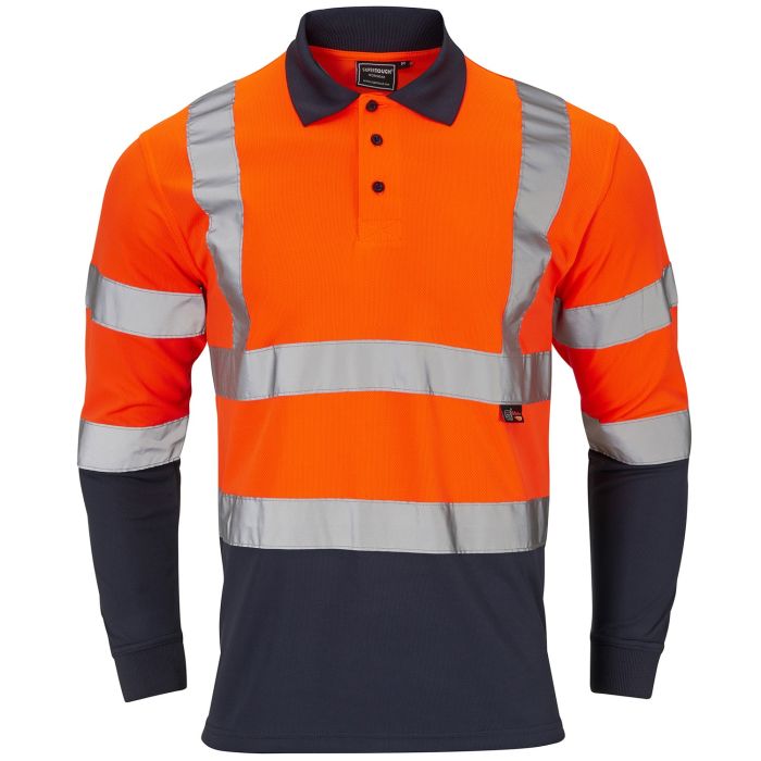 Supertouch SHV-30L89 Navy, Orange Unisex Polo Shirt S