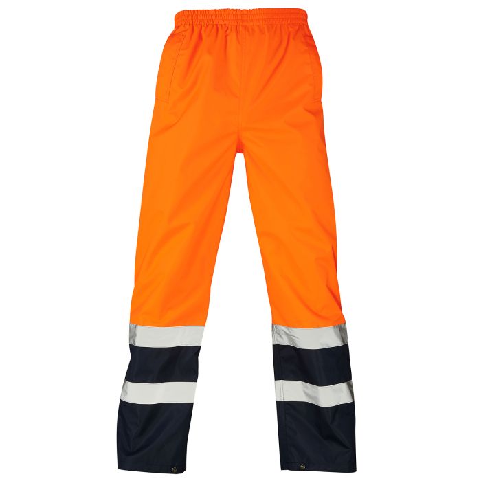 Supertouch HV Two Tone Unisex Hi Vis Trousers Navy, Orange 32 to 34 in Waist 79cm Leg