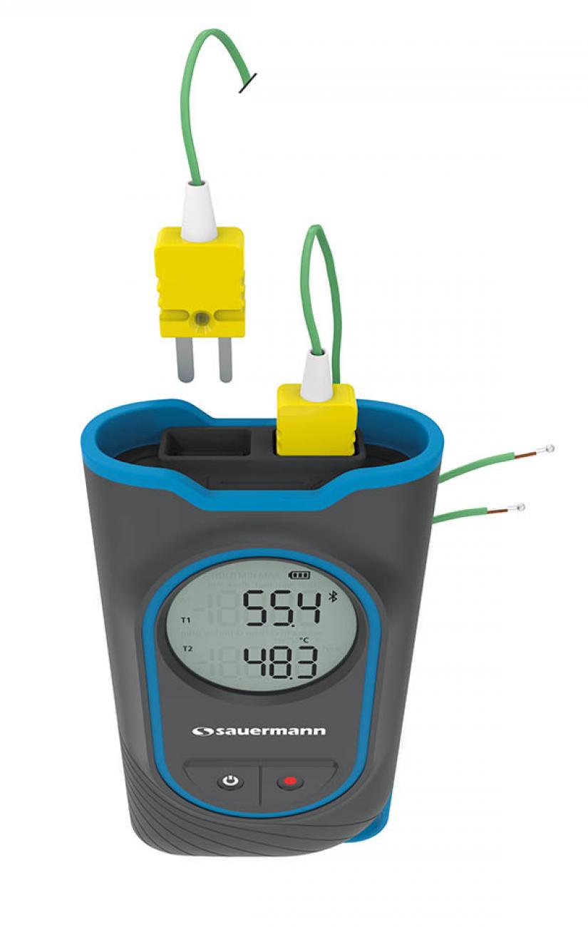 si-tt3 SAUERMANN. Probe Digital Thermometer, K Probe, 2 Input(s), 1300 °C Max, ±0.4°C Accuracy