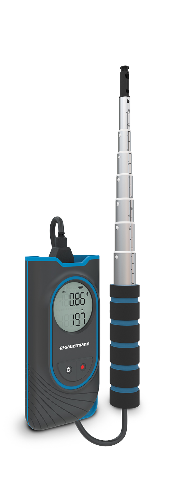 si-vh3 SAUERMANN. Hotwire Anemometer, Measures Air Velocity, Air Flow, Temperature, 30 m/s