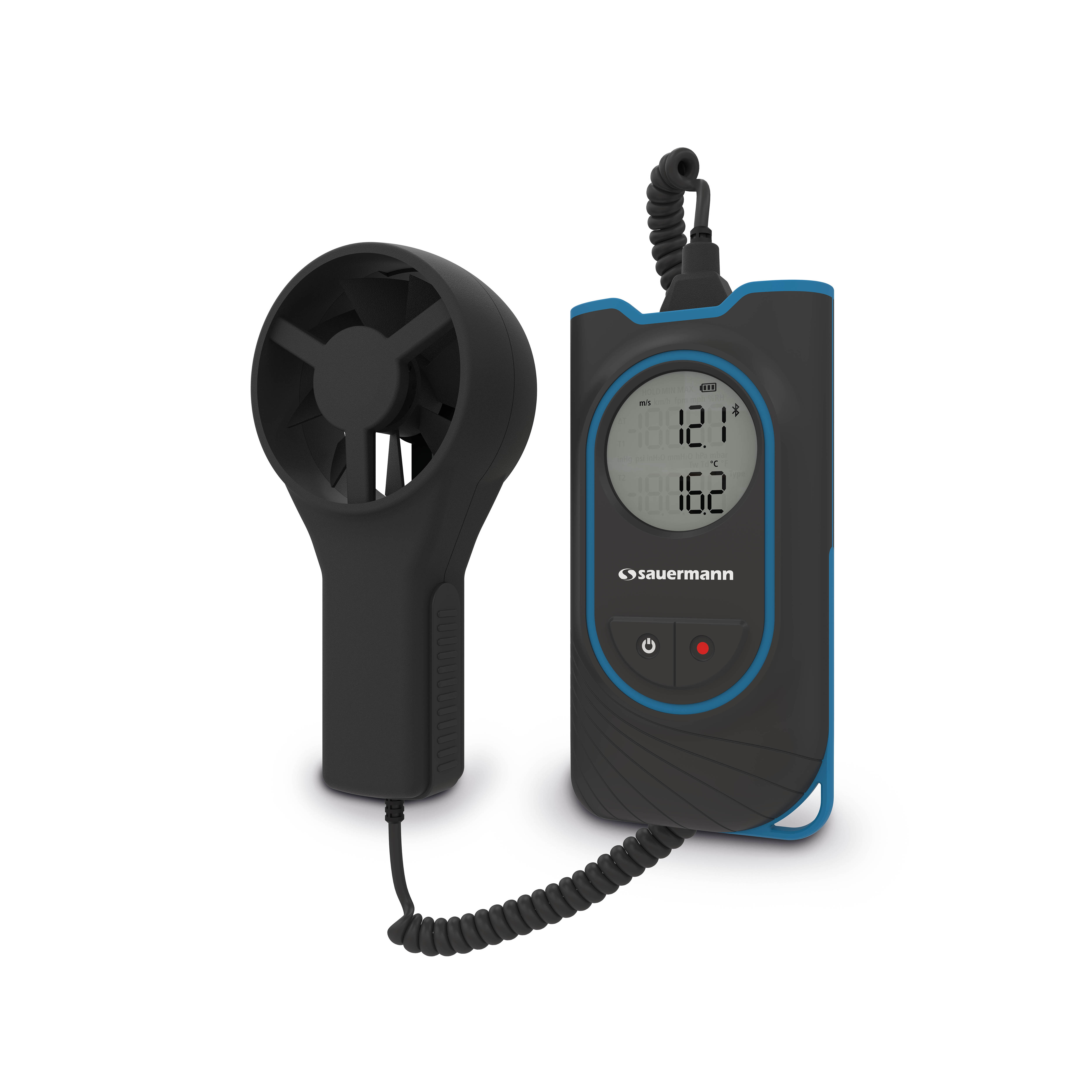 si-vv3 SAUERMANN. Rotary Vane Anemometer, Measures Temperature, Air Flow, Air Velocity, 30 m/s
