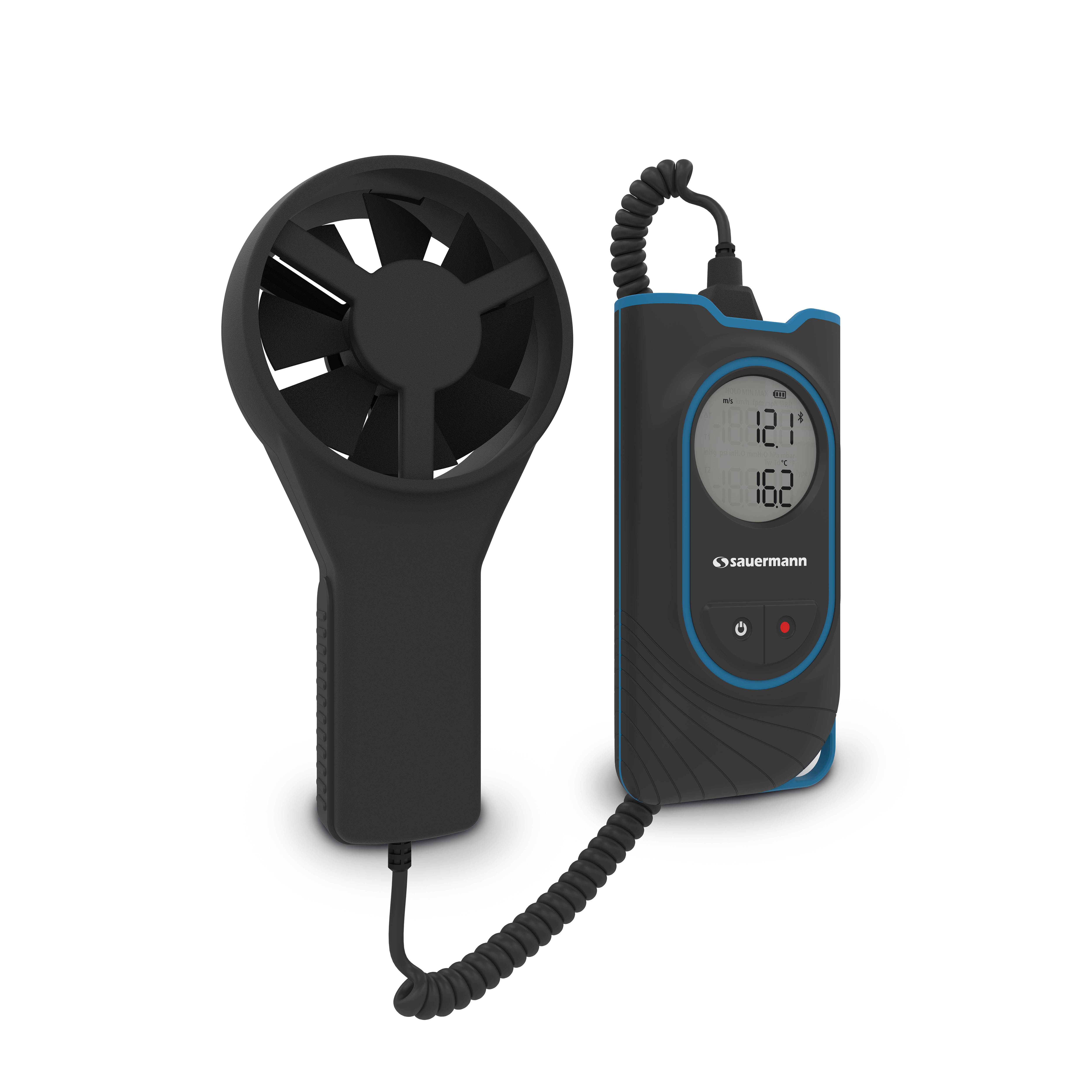 si-vv3 SAUERMANN. Rotary Vane Anemometer, Measures Temperature, Air Flow, Air Velocity, 30 m/s