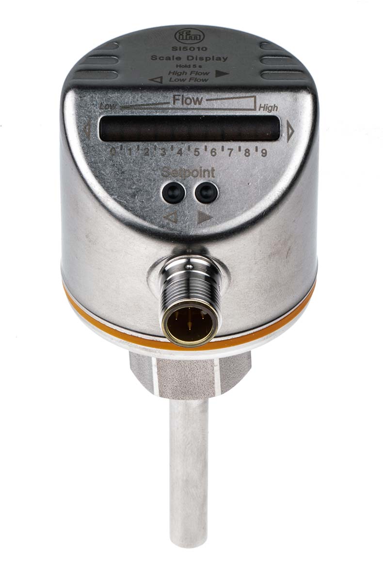 si5010 ifm electronic Si5010 Series, Threaded Flow Controller, 3000 cm³/s, PNP Output, 18 mm Pipe 36 V dc