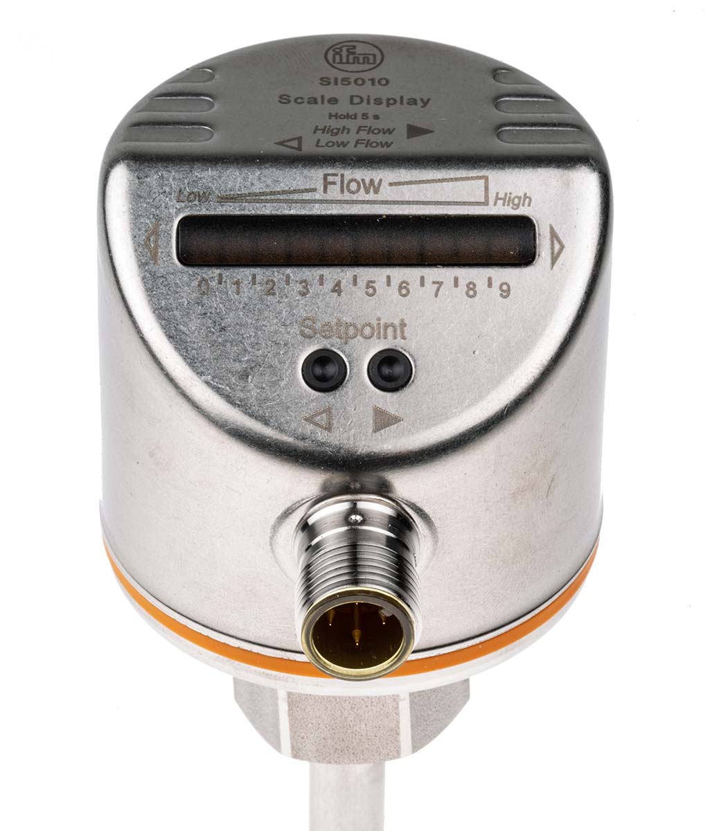 si5010 ifm electronic Si5010 Series, Threaded Flow Controller, 3000 cm³/s, PNP Output, 18 mm Pipe 36 V dc