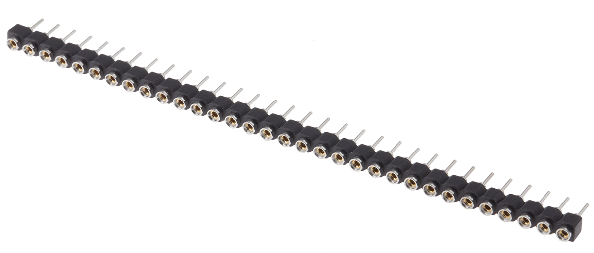 E-TEC SIB Series Straight Through Hole PCB Socket, 32-Contact, 1 Row, 2.54 mm Pitch Solder