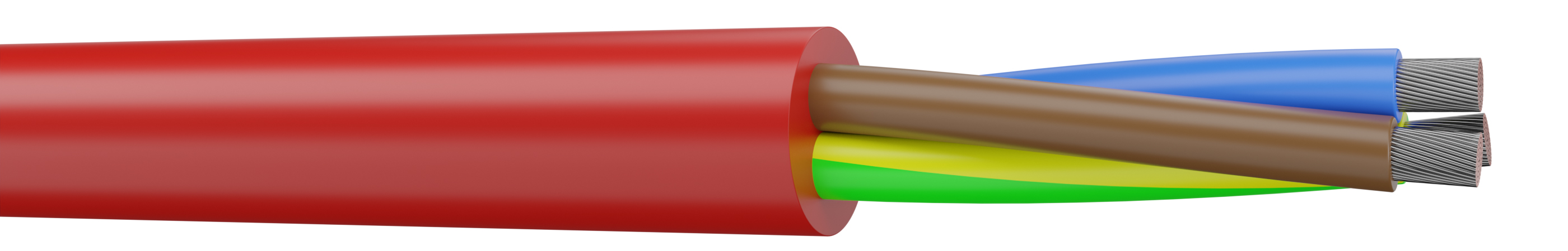 AXINDUS SIHF Series Red, Brown 1.5 mm² Hook Up Wire, 16 AWG, 100 m, Silicone Elastomer, SIHF3G15