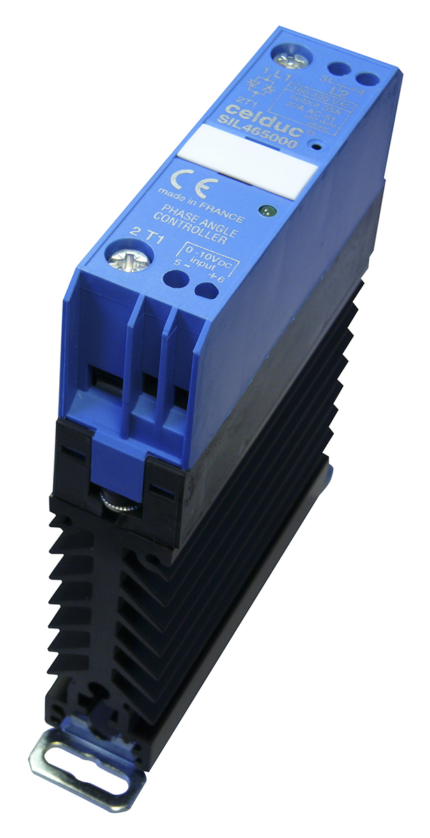 Celduc Solid State Relay, 22 A Load, DIN Rail Mount, 450 V ac Load, 10V Control