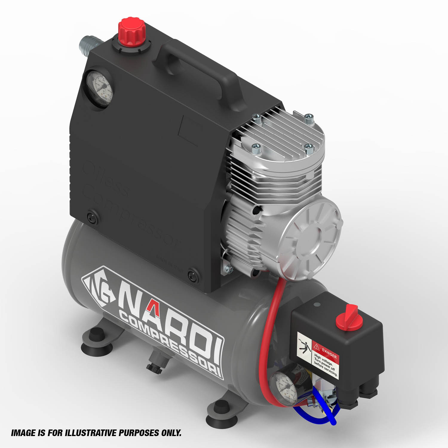 Nardi 956 W Air Compressor, 145 psi, 10 kg, 5 L