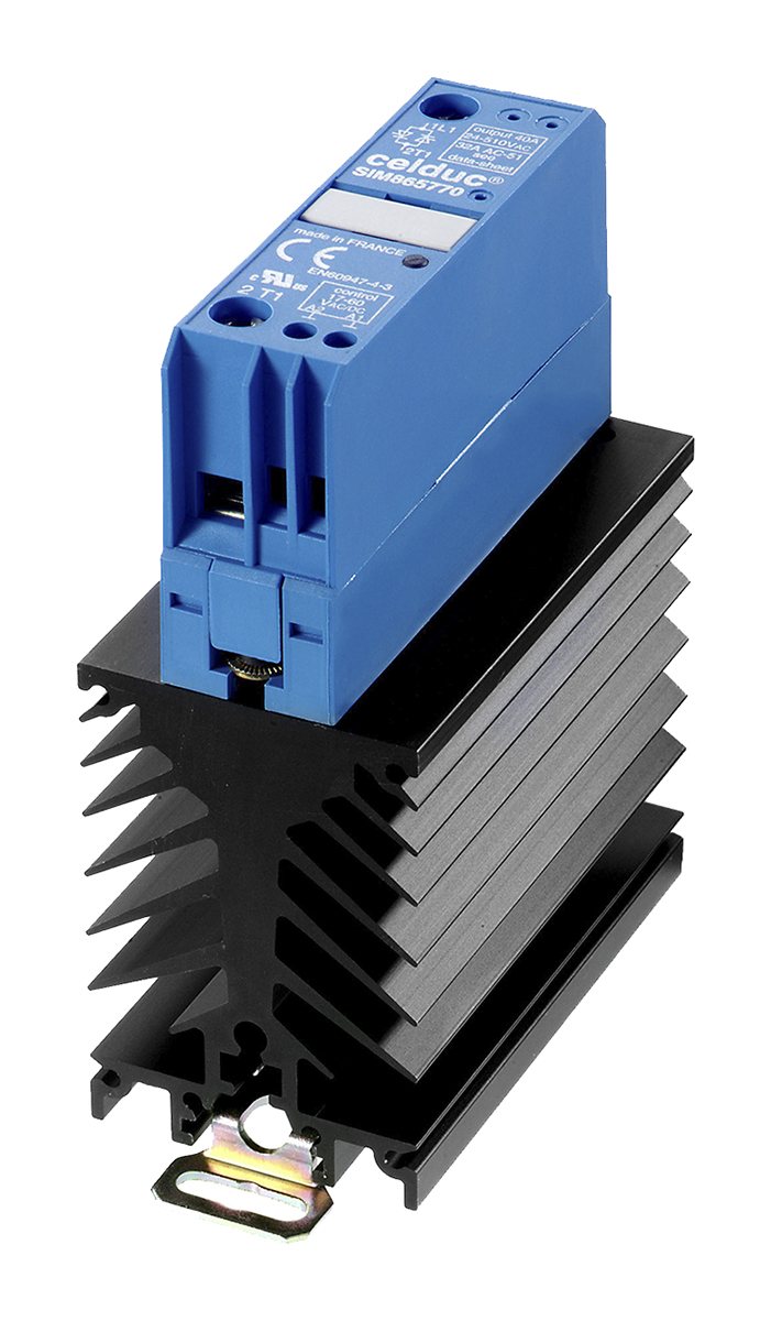 Celduc Solid State Relay, 32 A Load, DIN Rail Mount, 450 V ac Load, 10V Control