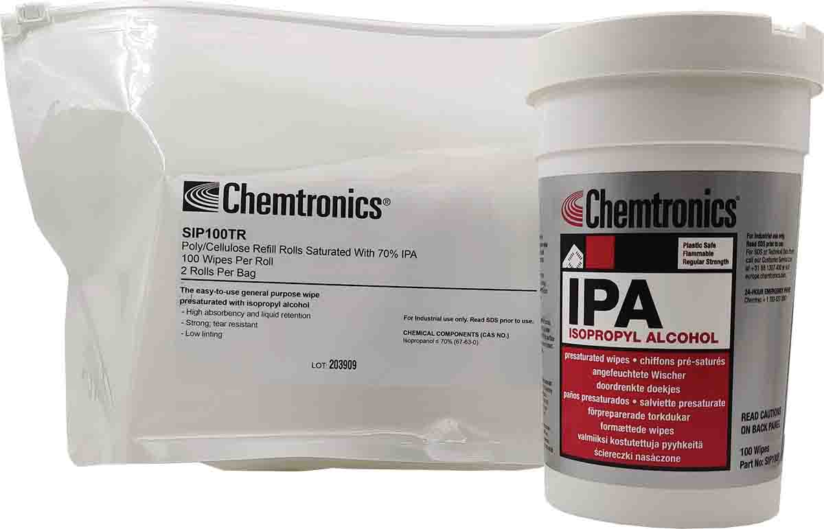 Chemtronics Chemtronics Wet Isopropanol, Tub of, 150 x 200 mm 100 Per Pack