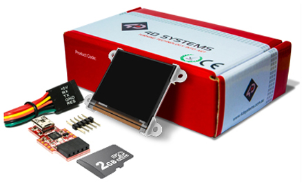 4D Systems 1.5 in Passive matrix White OLED Display Starter Kit 128 x 128 pixel Matrix Serial