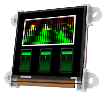 sk-128g2 4D Systems 1.5 in Passive matrix White OLED Display Starter Kit 128 x 128 pixel Matrix Serial