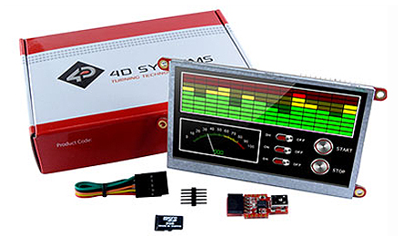 4D Systems SK-43DCT LCD Colour Display Touch Screen, 4.3 in, 480 x 272 pixel