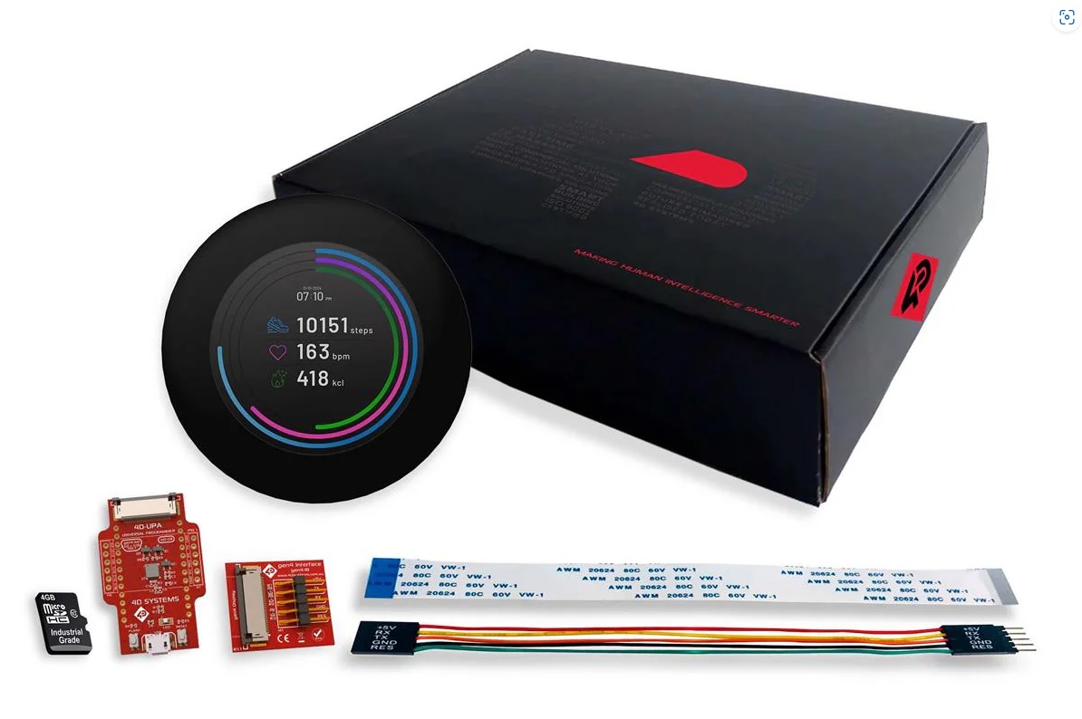 4D Systems SK-480RD-CLB SK-480RD-CLB Starter Kit 1.47 in TFT Starter Kit With DIABLO-16 Graphics Processor for Display