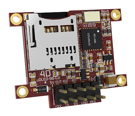 sk-96g2 4D Systems 0.96 in Passive matrix White OLED Display Starter Kit 96 x 64 pixel Matrix Serial
