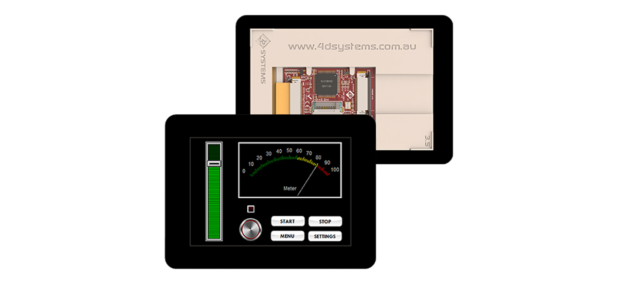 4D Systems SK-gen4-35DT Gen4 Diablo16 3.5 in Resistive Touch Screen Starter Kit With DIABLO16 for gen4 Series/4D Systems