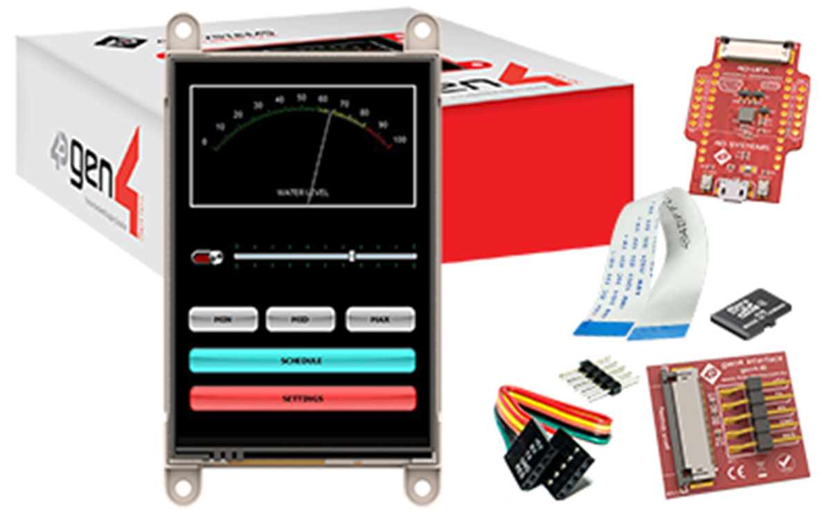 sk-gen4-35dt 4D Systems SK-gen4-35DT Gen4 Diablo16 3.5 in Resistive Touch Screen Starter Kit With DIABLO16 for gen4 Series/4D Systems