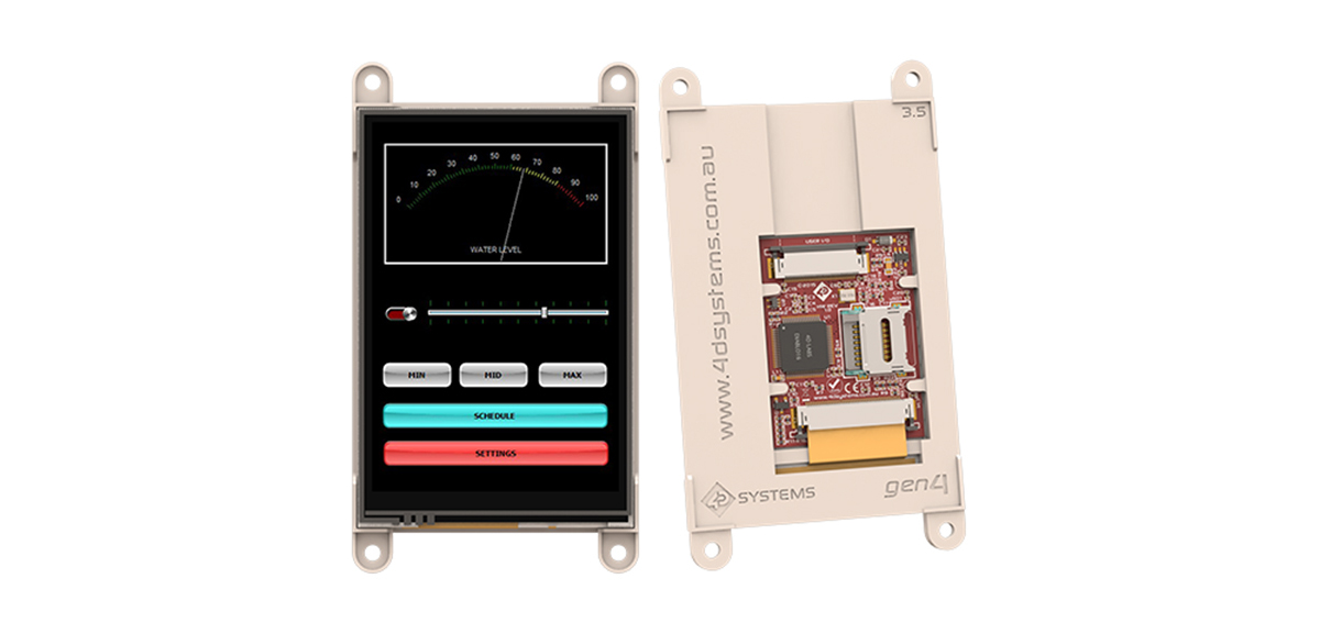 sk-gen4-35dt 4D Systems SK-gen4-35DT Gen4 Diablo16 3.5 in Resistive Touch Screen Starter Kit With DIABLO16 for gen4 Series/4D Systems