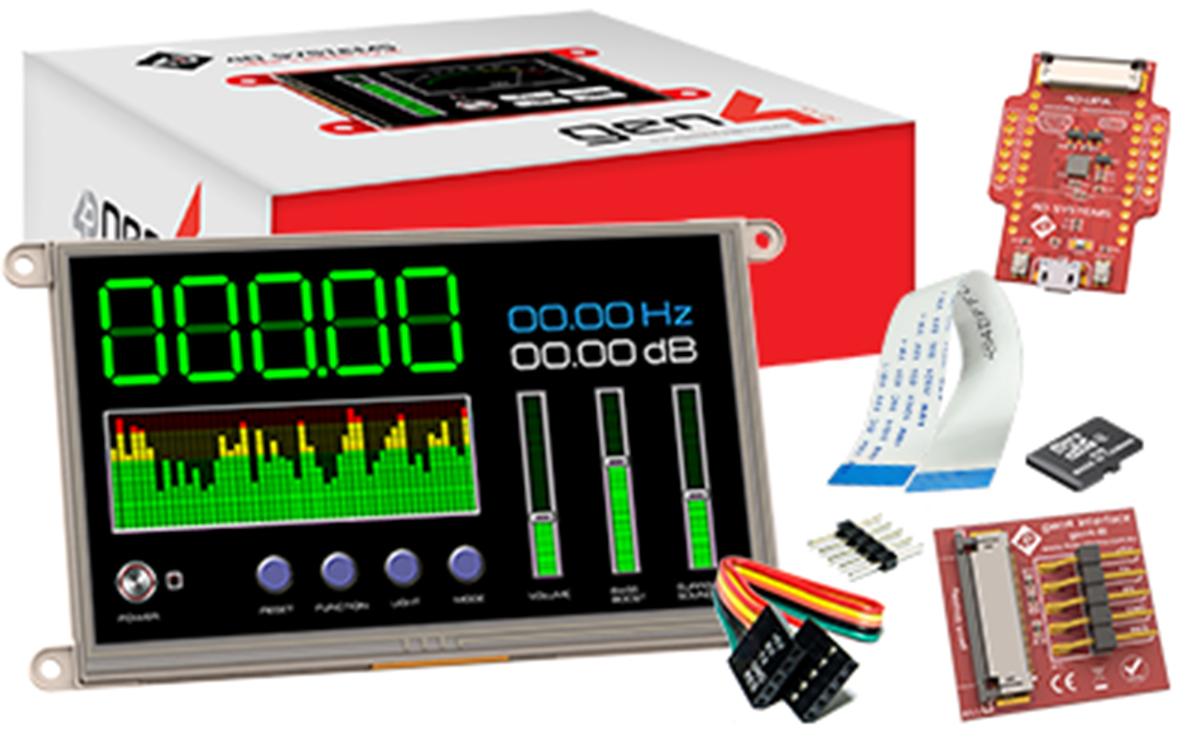 sk-gen4-70dt 4D Systems SK-gen4-70DT Gen4 Diablo16 7 in Resistive Touch Screen Starter Kit With DIABLO16